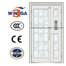 Big Size White Color Exterior Security Steel Glass Door (W-GD-23)